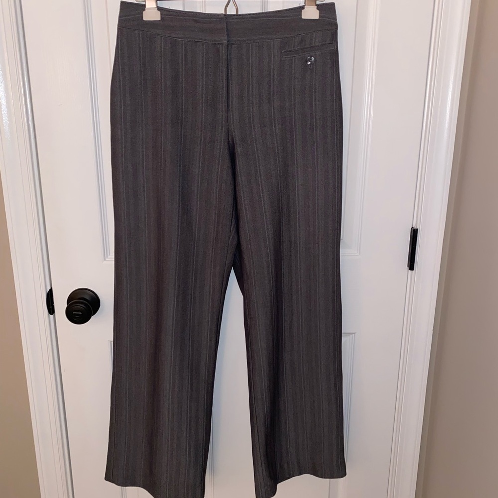 Brownish gray size 8 wide leg pants.